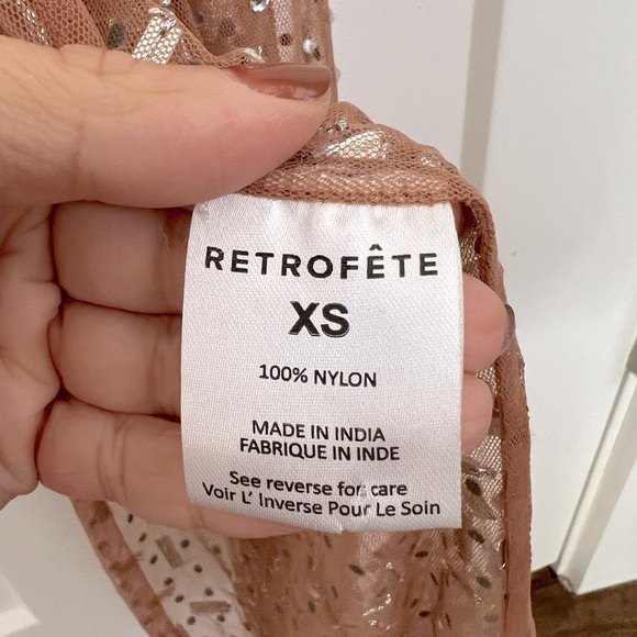 Retrofete Vinci Crystal Embellished Handmade Sheer Maxi Dress Gown NEW with tags - Picture 8 of 15